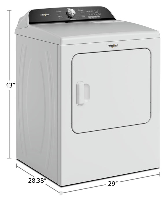 Whirlpool 7 Cu. Ft. Electric Dryer with Moisture Sensor and Steam - YWED6150PW