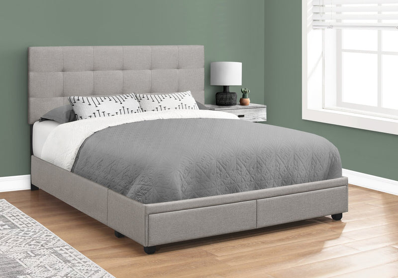 Minka Queen Storage Bed - Grey
