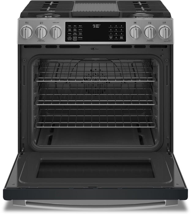 GE Profile 5.6 Cu. Ft. Front-Control Freestanding Gas Range - PCGS930YPFS