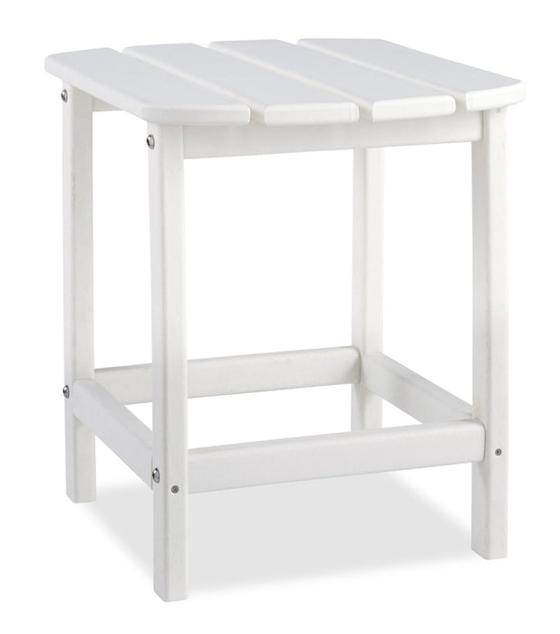 Bask End Table - White