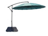 Shanghai Patio Umbrella with 4-Piece Base - Aqua