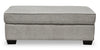 Verona Brushed Linen-Look Fabric Storage Ottoman – Beige