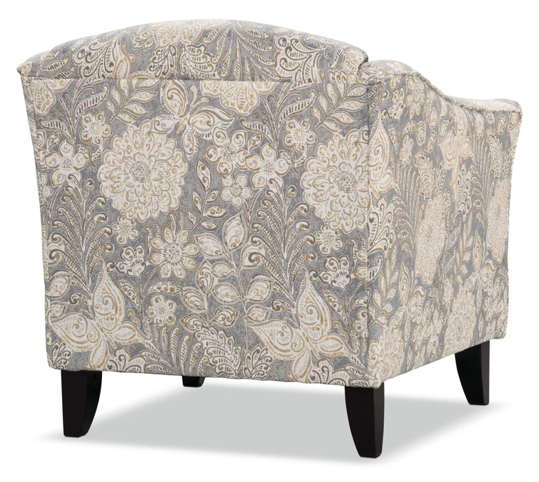Wynn Linen-Look Fabric Accent Chair - Floral