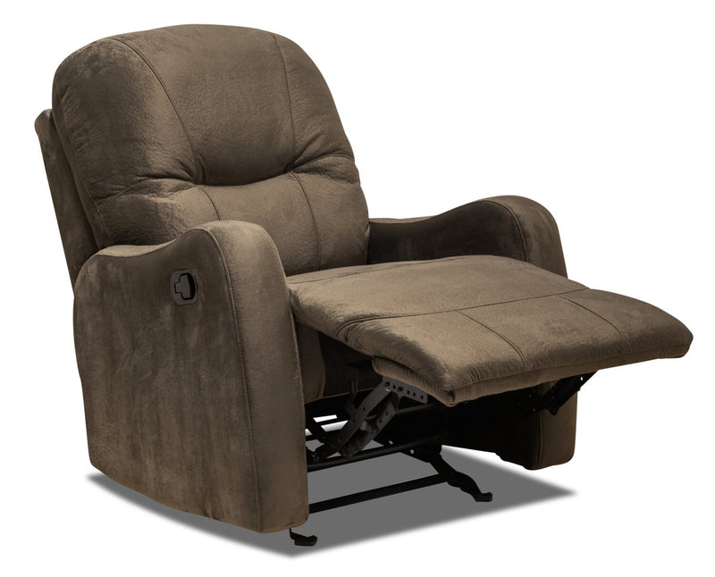 Everett Polyester Recliner - Chocolate