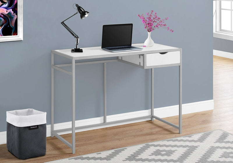 Everly Desk - White/Silver