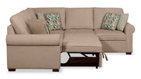 Scott Living Haven 2-Piece Left-Facing Chenille Fabric Sleeper Sectional - Taupe