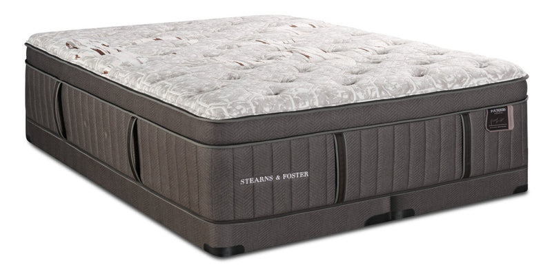 Stearns & Foster Founders Collection Derby County Eurotop Low-Profile King Mattress Set
