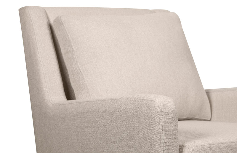 Adel Linen-Look Fabric Accent Chair - Beige