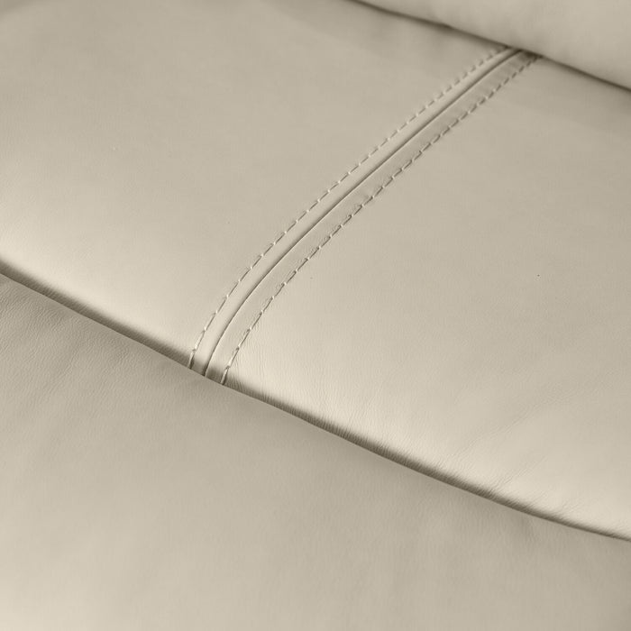 Prescott Genuine Leather Power Reclining Sofa – Platinum