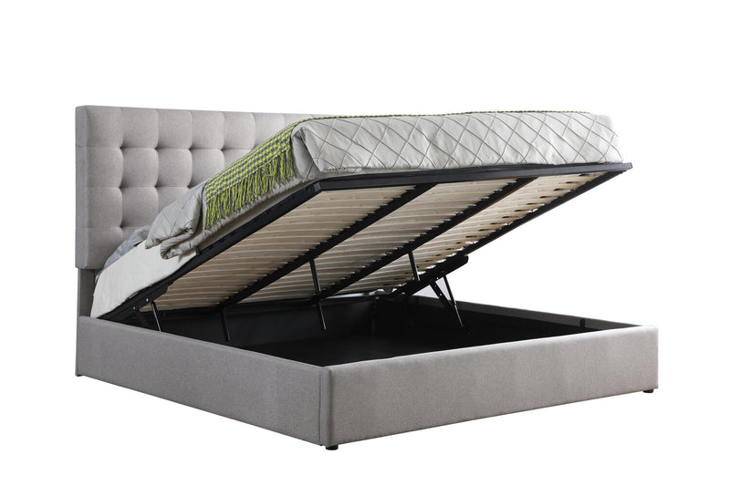 Jace Storage King Bed - Taupe
