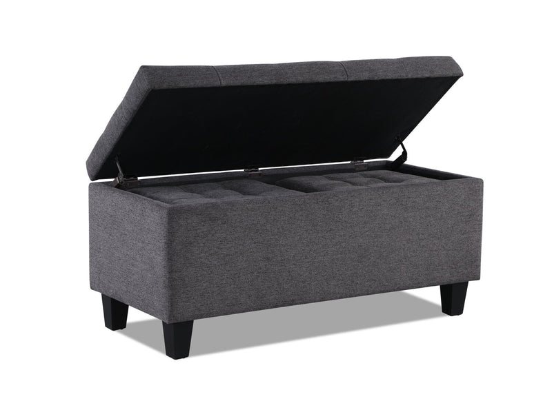 Kai 3-Piece Linen-Look Fabric Storage Ottomans 