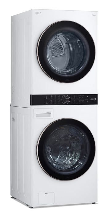 LG 5.2 Washer/7.4 Dryer Cu. Ft. Front-Load High-Efficiency Washtower™ - White - WKE100HWA 