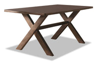 Plum Dining Table, Wood, Live-Edge Look, 70.75