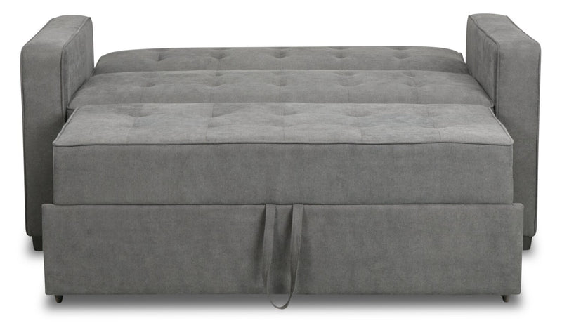 Corey Velvet Futon - Grey