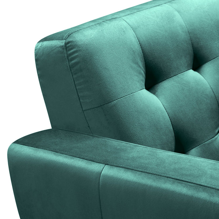 Devlin Velvet Sofa - Green