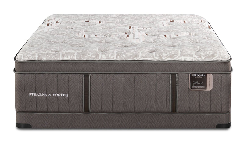 Stearns & Foster Founders Collection Derby County Eurotop Low-Profile Queen Mattress Set