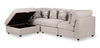 Evolve Sectional with Ottoman - Grey