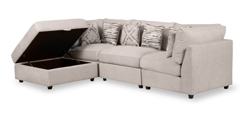 Evolve Sectional with Ottoman - Grey