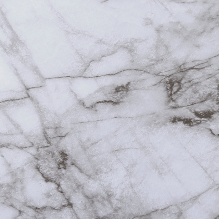 Evlin Corner Desk - White Marble-Look