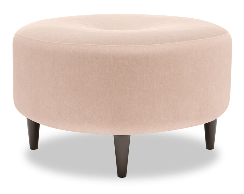 Sofa Lab The Curve Ottoman - Pax Rose