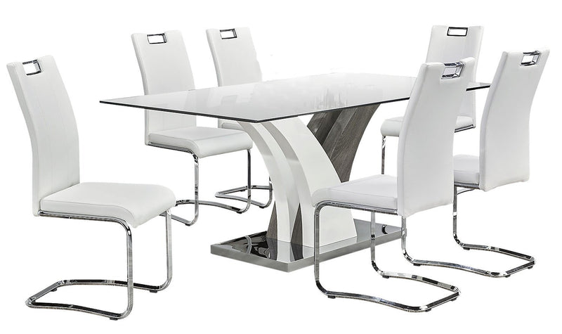 Tuxedo 7-Piece Dining Package - White