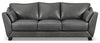 Lusso Genuine Leather Sofa – Charcoal