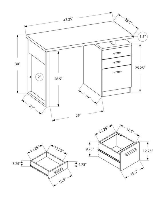 Ronan Reversible Desk - Black