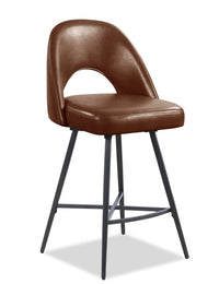 Elijah Swivel Counter-Height Stool - Grey