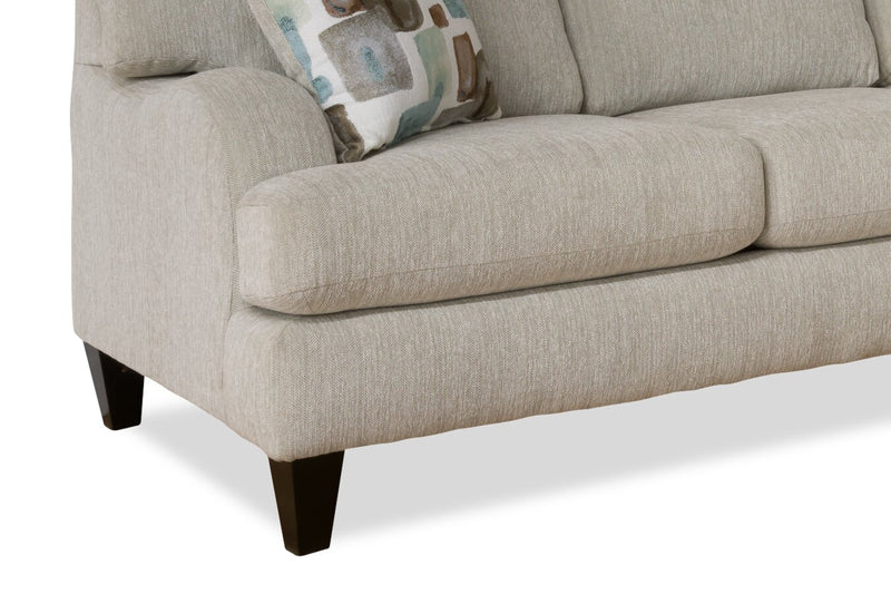 Nofia 2-Piece Chenille Right-Facing Sectional - Linen