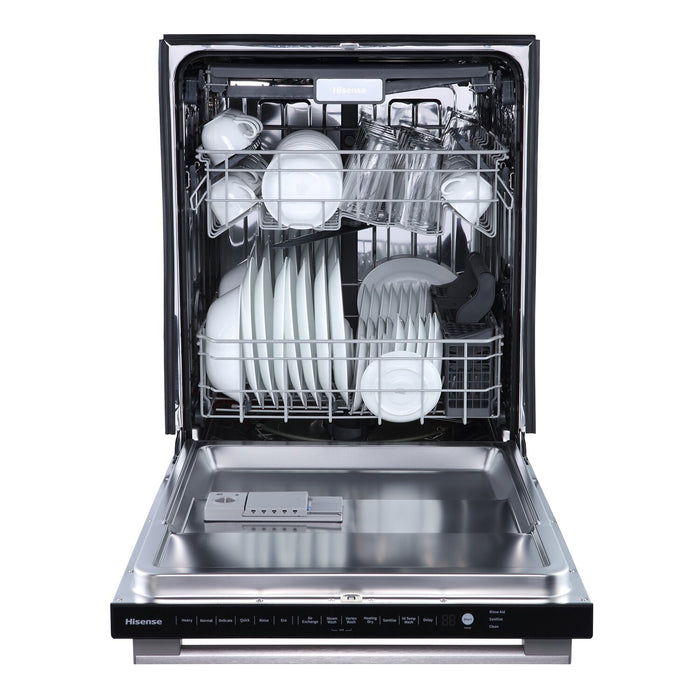 Hisense Top-Control Dishwasher with Steam Wash and Third Rack - HDW63314SS