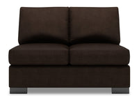 Sofa Lab Track Armless Loveseat - Luxury Chocolate 