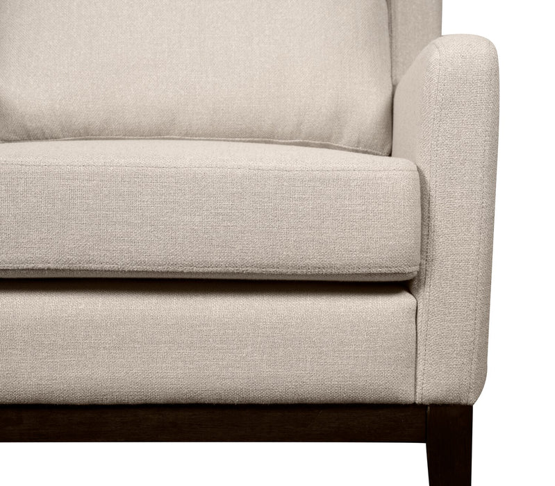 Adel Linen-Look Fabric Accent Chair - Beige