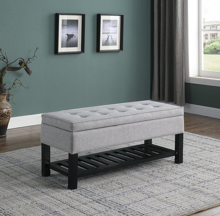 Ryan Storage Bench - Light Grey