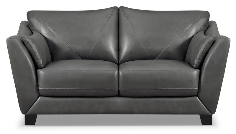 Lusso Genuine Leather Loveseat – Chacoal