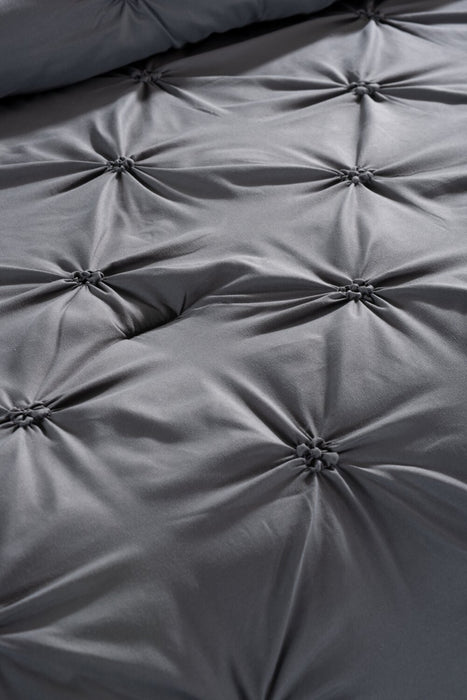 Brianna Dark Grey 3-Piece Full/Queen Comforter Set