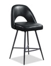 Elijah Swivel Counter-Height Stool - Black