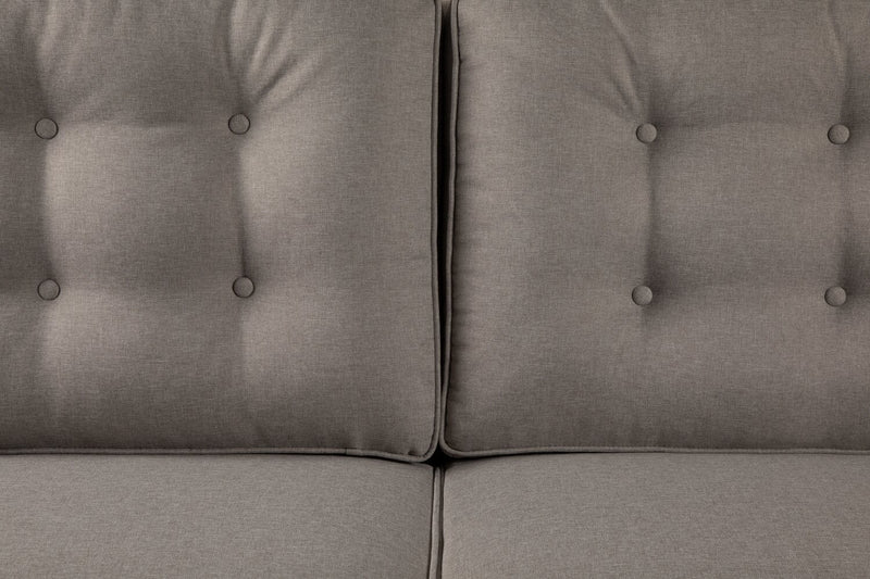 Novalee Linen-Look Fabric Sofa - Taupe