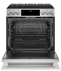 Cafe 5.7 Cu. Ft. Smart Electric Range with In Oven Camera and Cooktop Sensor - Stainless Steel - CHS…