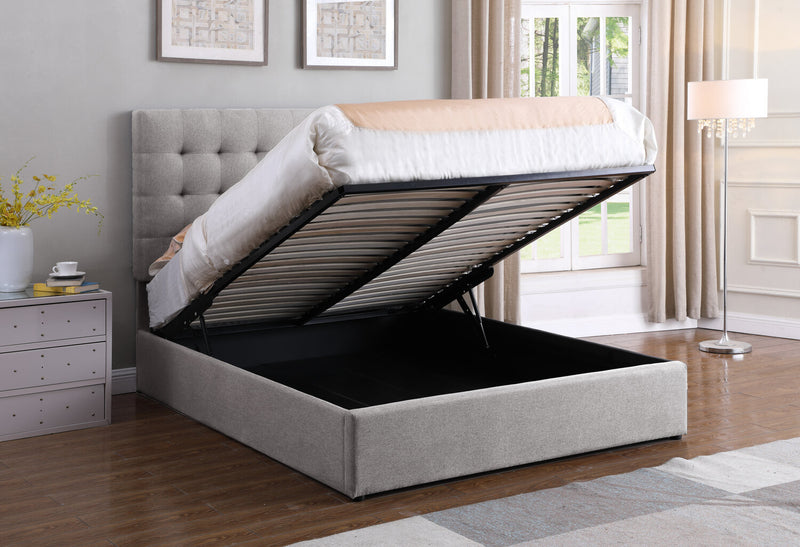 Jace Storage Queen Bed - Taupe
