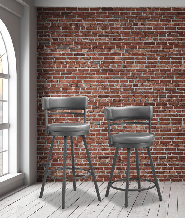 Mila Counter-Height Swivel Stool – Grey