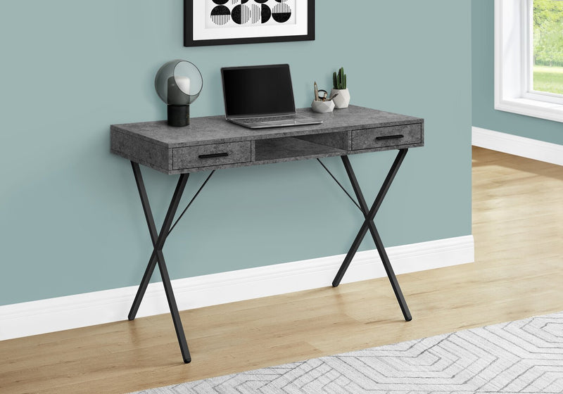 Rowan Desk - Grey Stone-Look