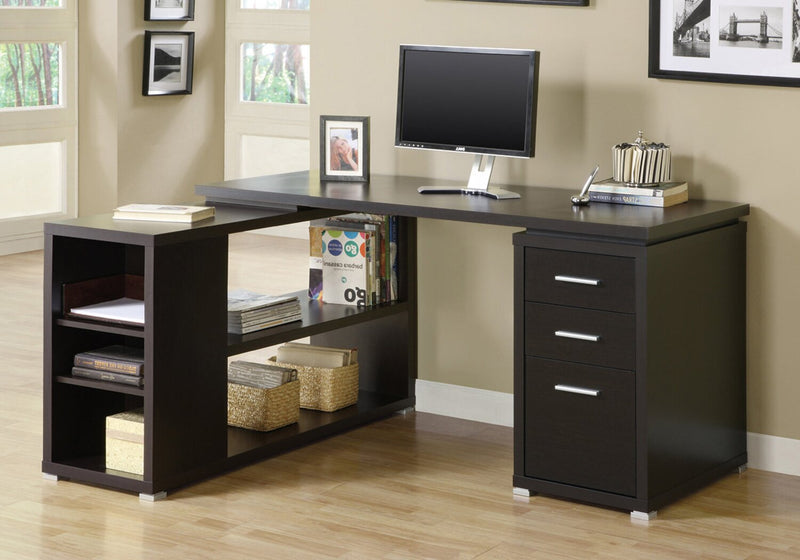 Rickey L-Shaped Corner Desk - Espresso 