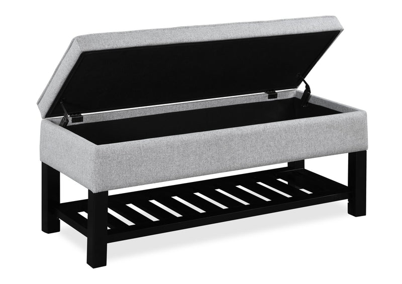 Ryan Storage Bench - Light Grey