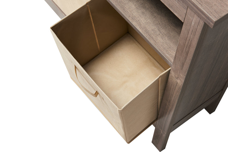 Kimberly Hall Table with Three Baskets - Beige 