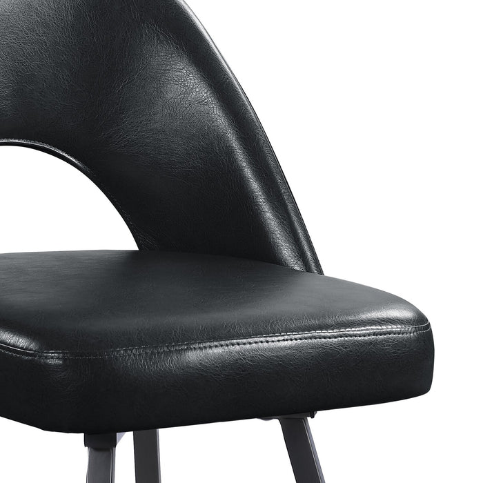 Elijah Swivel Counter-Height Stool - Black