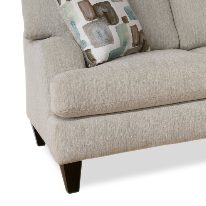 Nofia 3-Piece Chenille Right-Facing Sectional - Linen
