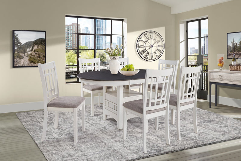 Dena Dining Table - White and Grey