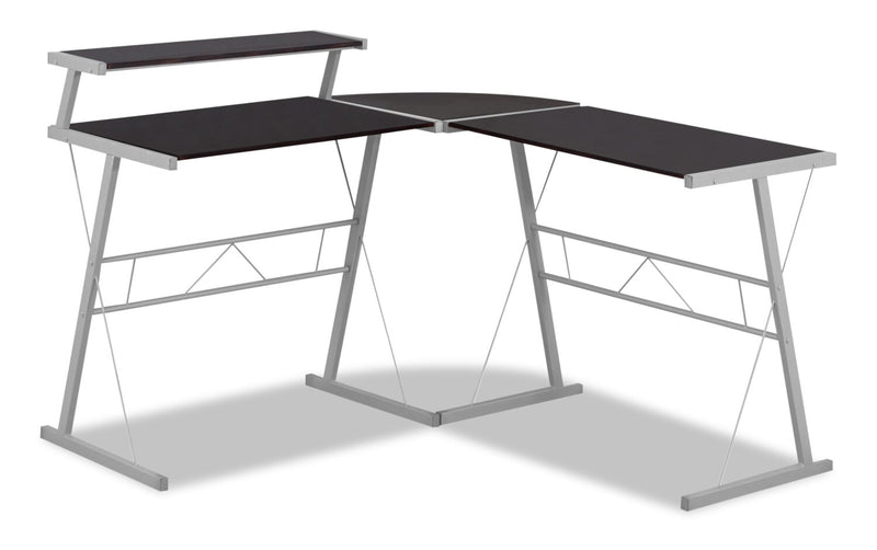 Elias L-Shaped Desk - Espresso