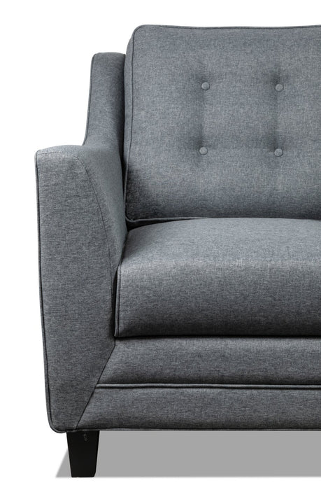 Novalee Linen-Look Fabric Chair - Grey