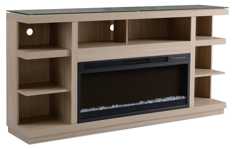 Axel 74\" TV Stand with Crystal Ember Firebox